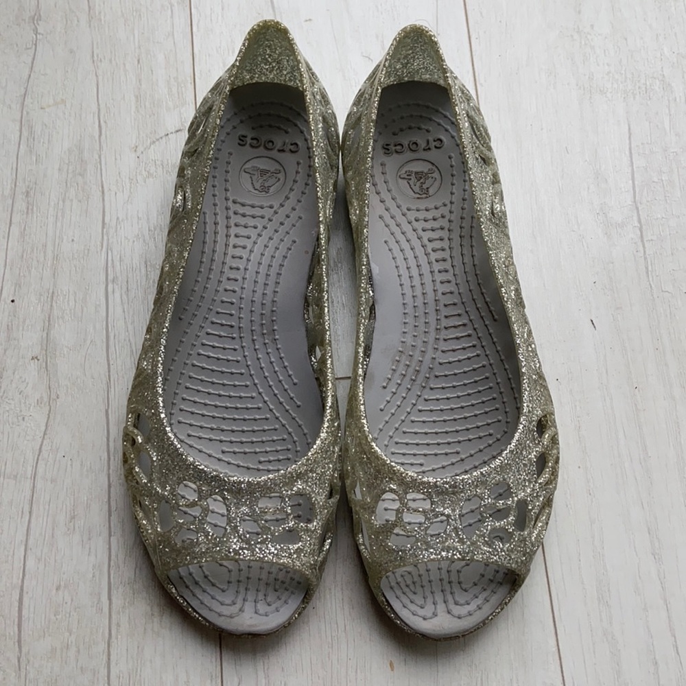 CROCS Isabella Jelly Flats Size J3